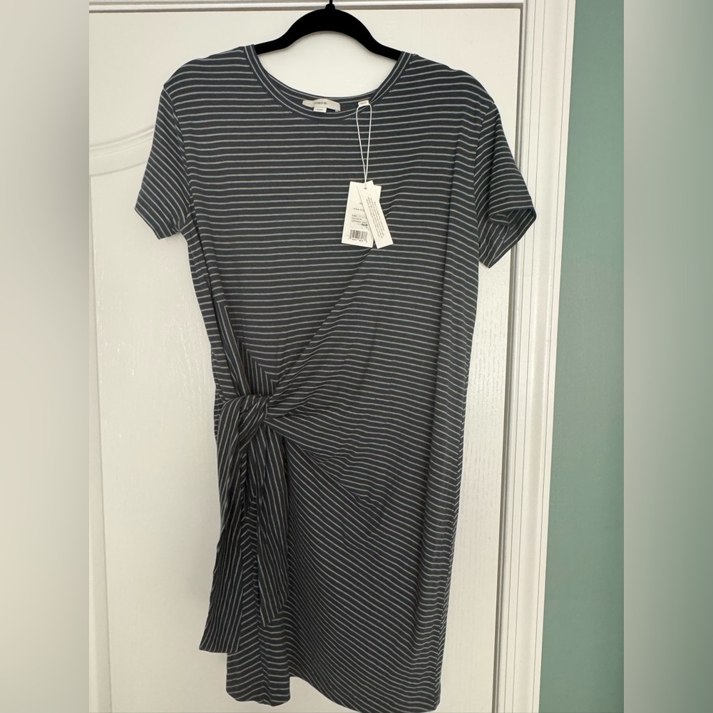 Vince side tie tee dress